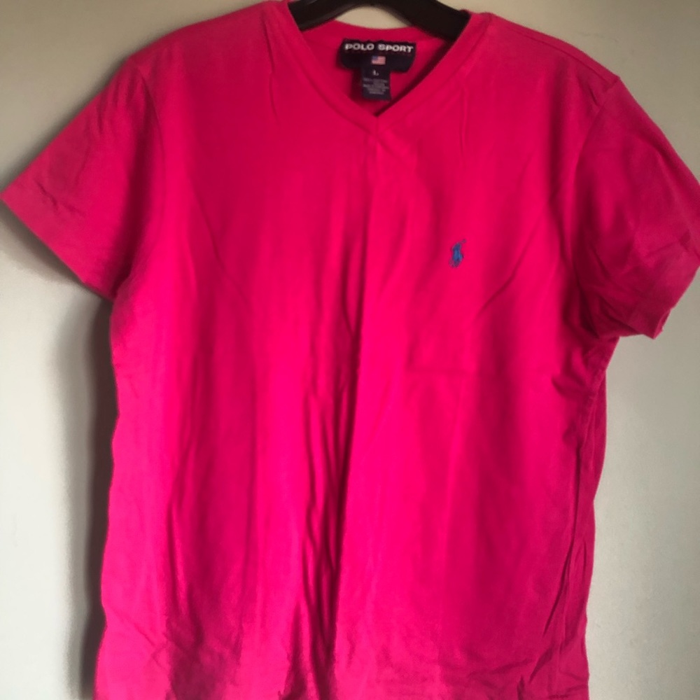 Polo Sport Basic pink T shirt Junior size Large